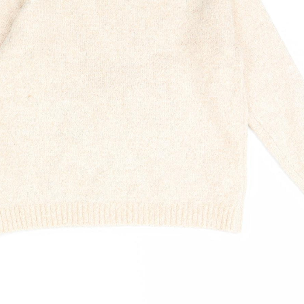 m&S Girls Beige   Pullover Jumper Size 10 Years  - dog