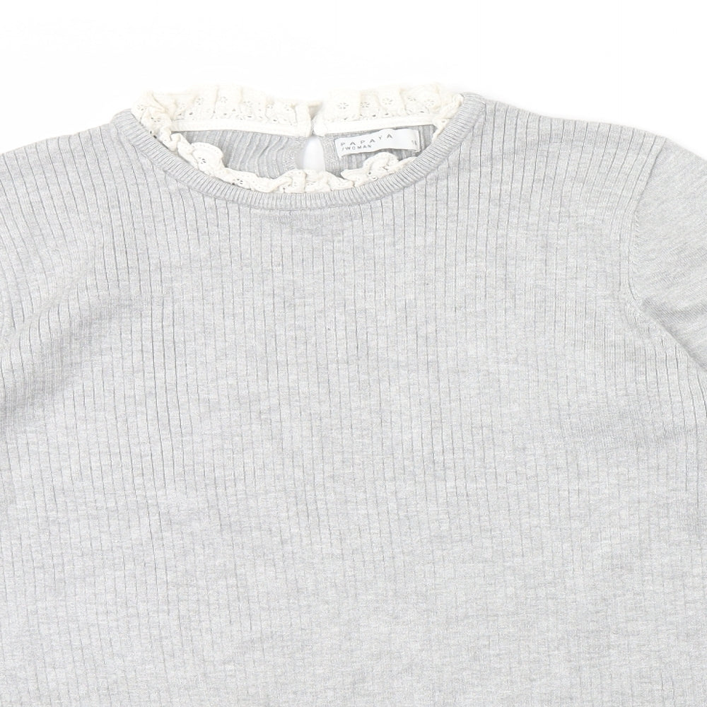 Papaya Womens Grey   Pullover Jumper Size 16