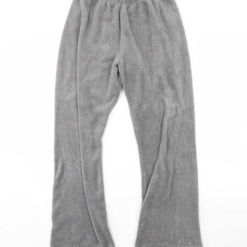 love to lounge Womens Grey Solid Fleece Cami Pyjama Pants Size M