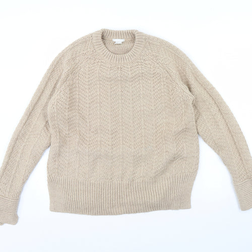 H&M Womens Beige   Pullover Jumper Size M