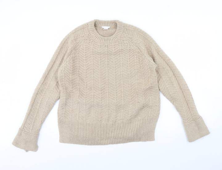 H&M Womens Beige Pullover Jumper Size M
