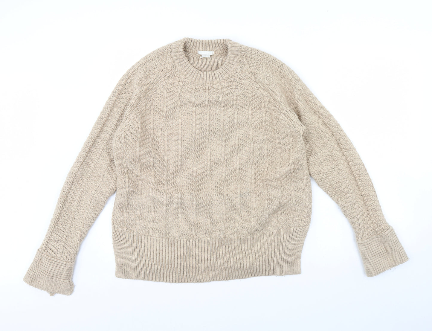 H&M Womens Beige   Pullover Jumper Size M