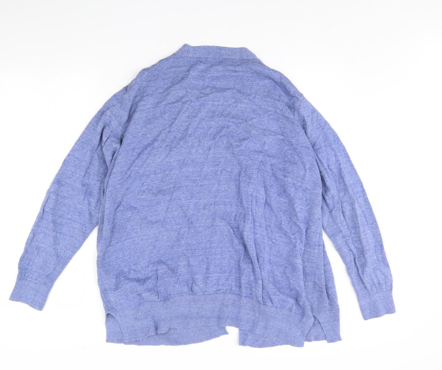 M&s Womens Blue   Cardigan Jumper Size 20