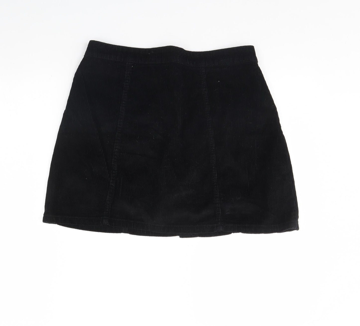Denim & Co. Womens Black  Corduroy Mini Skirt Size 14