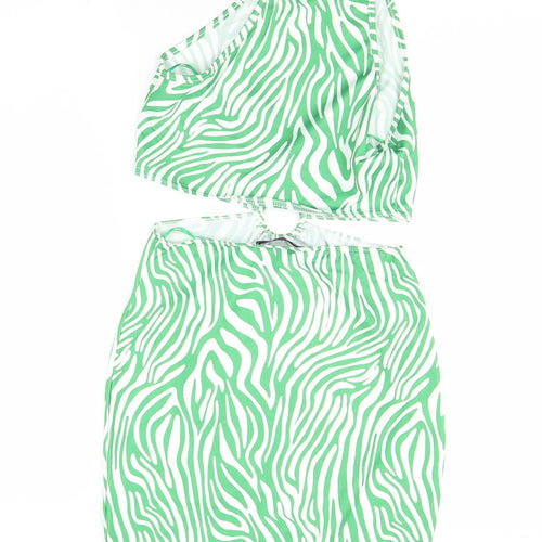 Edge Street Womens Green Animal Print  Mini  Size 8