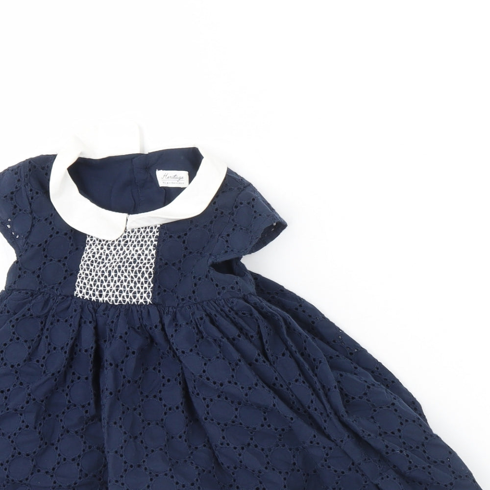 Mothercare Girls Blue   Fit & Flare  Size 9-12 Months