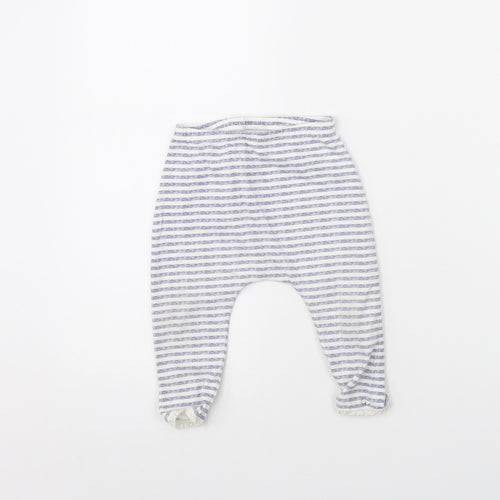NEXT Girls Blue Striped  Capri Leggings Size 9 Months