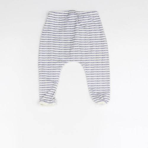 NEXT Girls Blue Striped  Capri Leggings Size 9 Months