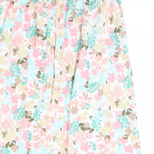 Sarah Hamilton Womens White Floral  Flare Skirt Size 16