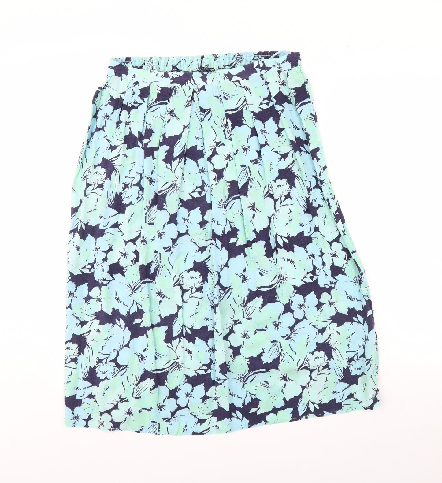 Sarah Hamilton Womens Blue Floral  Flare Skirt Size 16