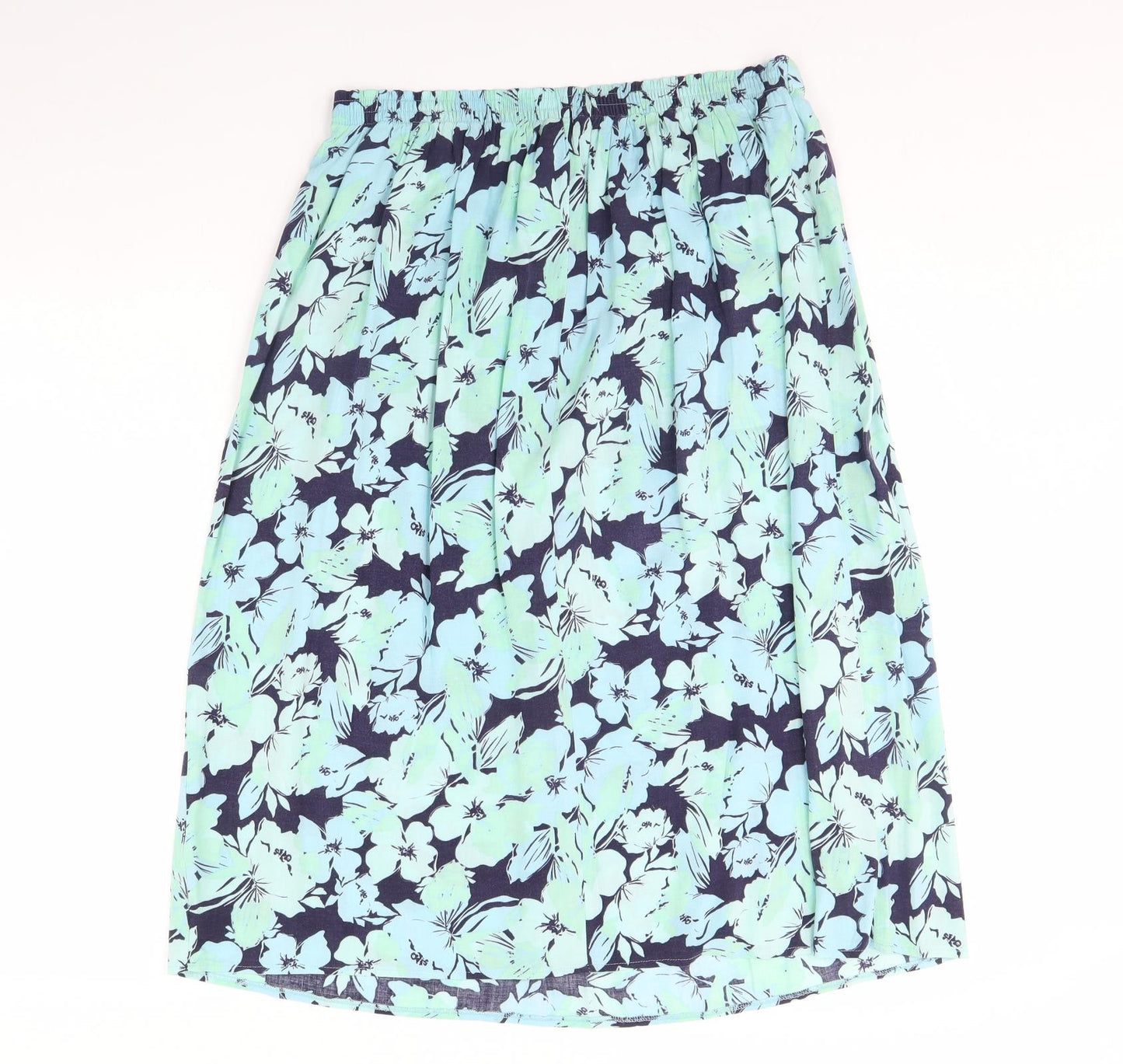 Sarah Hamilton Womens Blue Floral  Flare Skirt Size 16