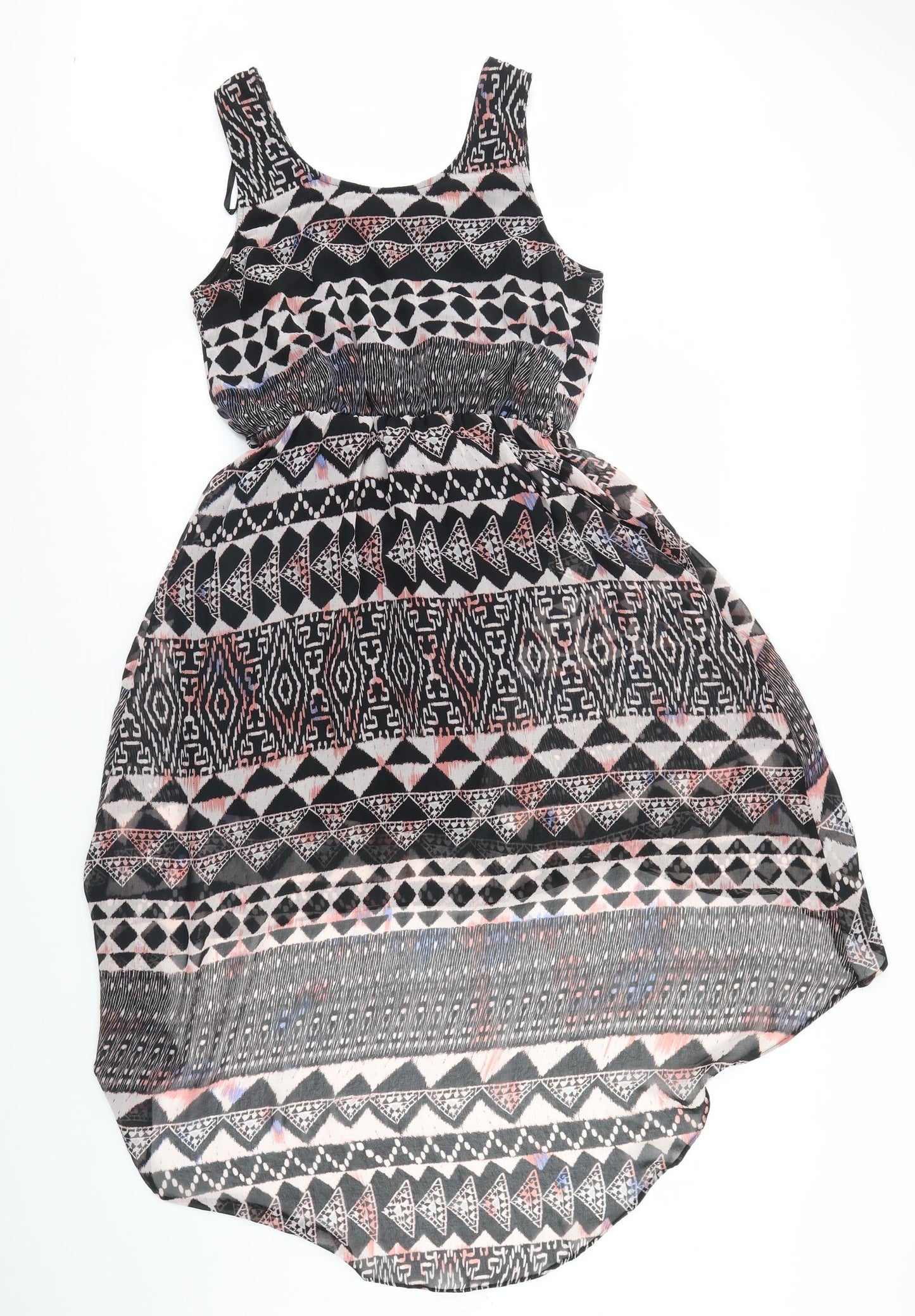 NEXT Womens Black Fair Isle  Fit & Flare  Size 12
