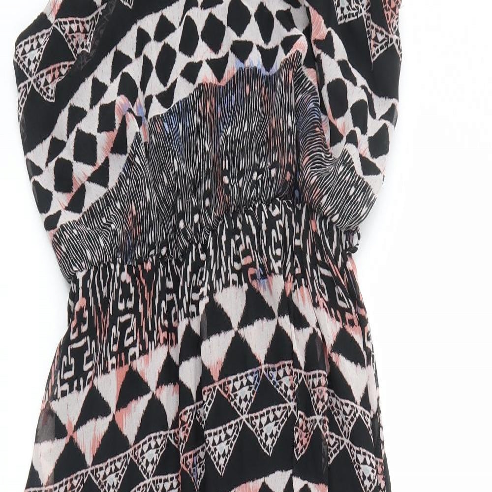 NEXT Womens Black Fair Isle  Fit & Flare  Size 12