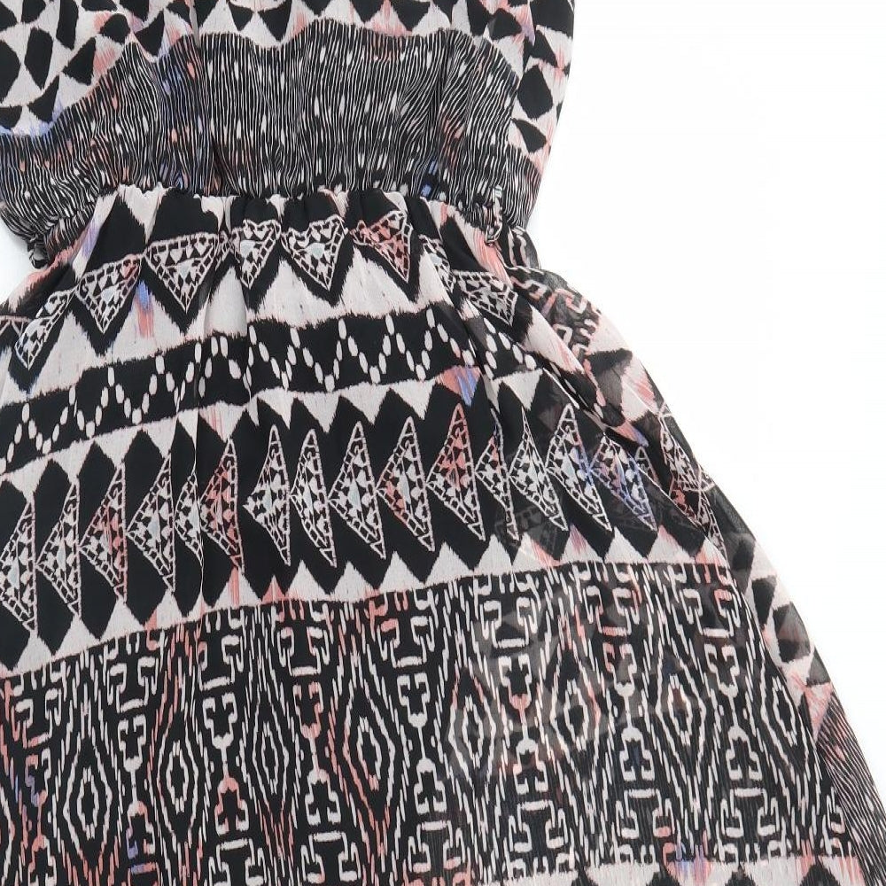 NEXT Womens Black Fair Isle  Fit & Flare  Size 12