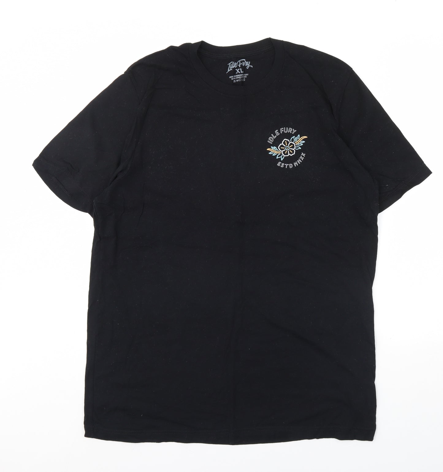 Idle fury Mens Black    T-Shirt Size XL
