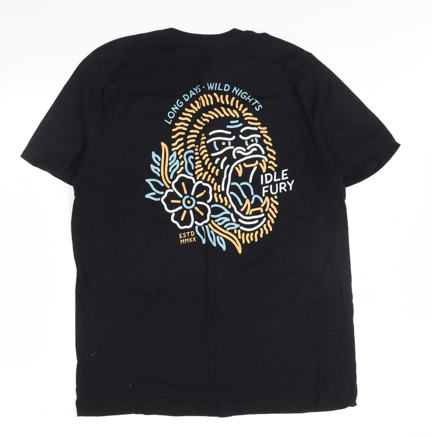 Idle fury Mens Black    T-Shirt Size XL