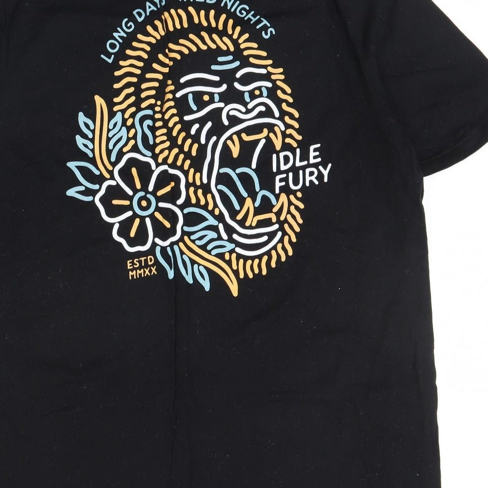 Idle fury Mens Black    T-Shirt Size XL
