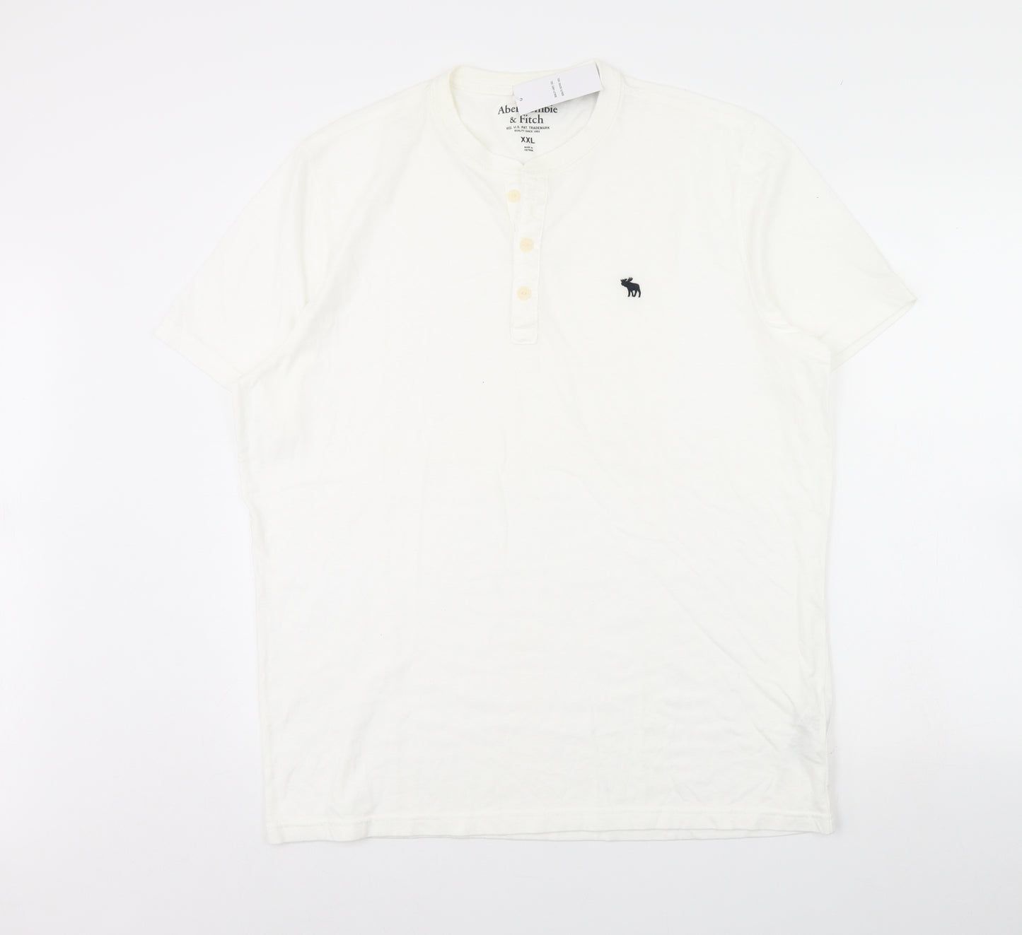 Abercrombie & Fitch Mens White    T-Shirt Size 2XL