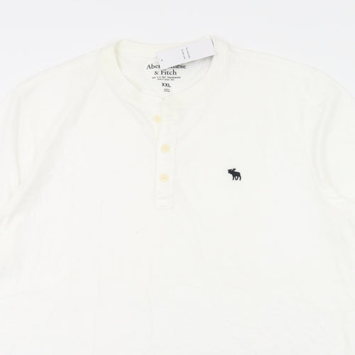 Abercrombie & Fitch Mens White    T-Shirt Size 2XL