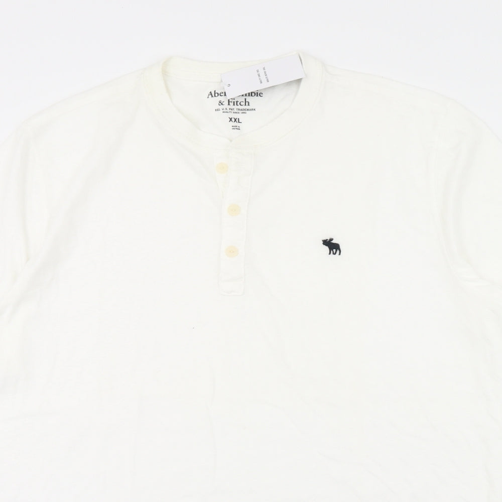 Abercrombie & Fitch Mens White    T-Shirt Size 2XL