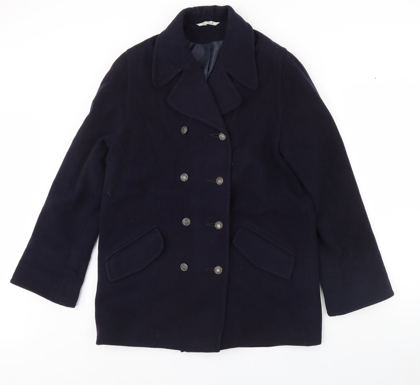 NuAge Womens Blue   Overcoat Coat Size 12