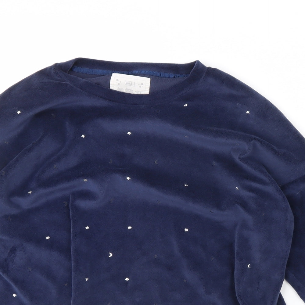 F&F Womens Blue Solid  Cami Pyjama Top Size 8