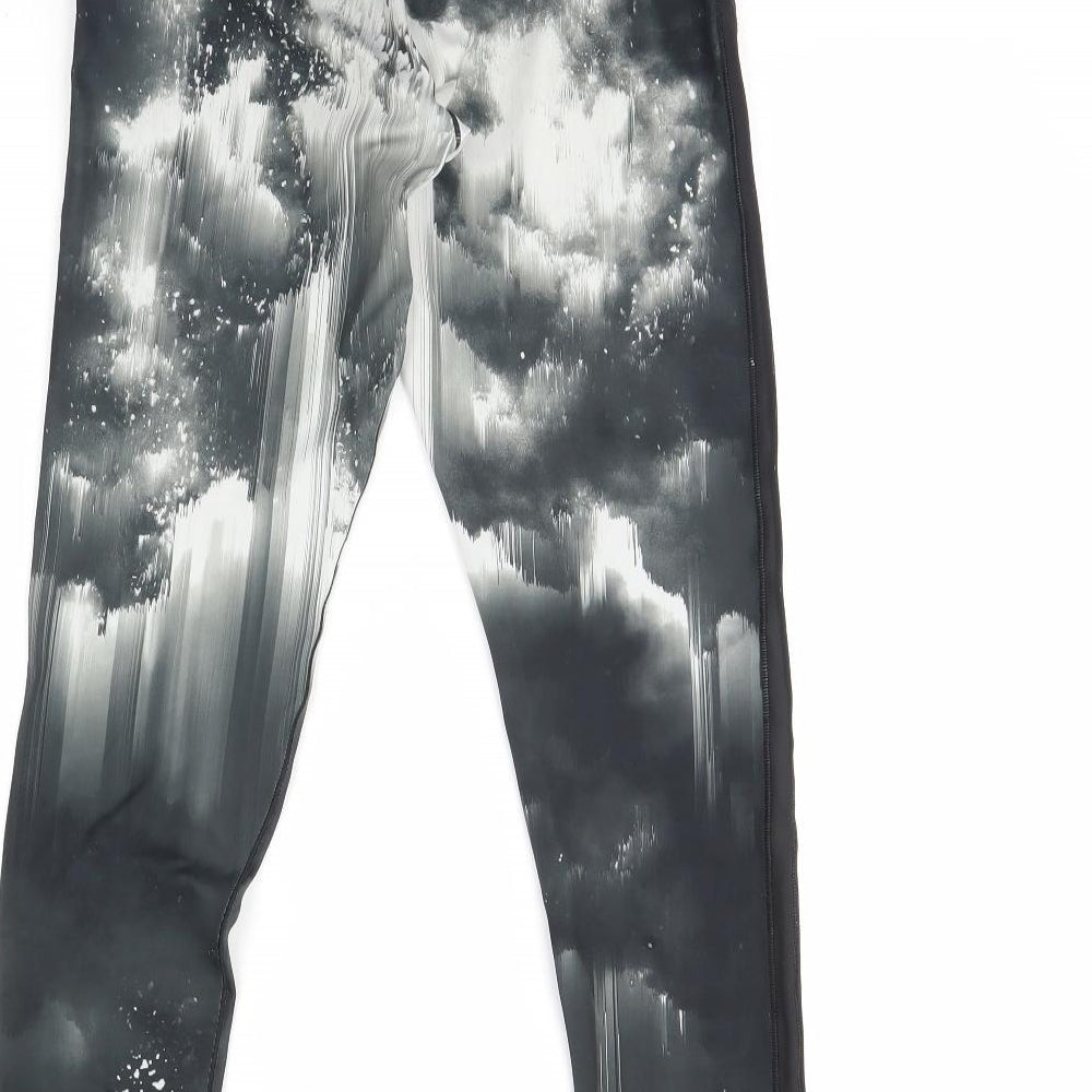 Adidas  Womens Black   Compression Leggings Size M L28 in