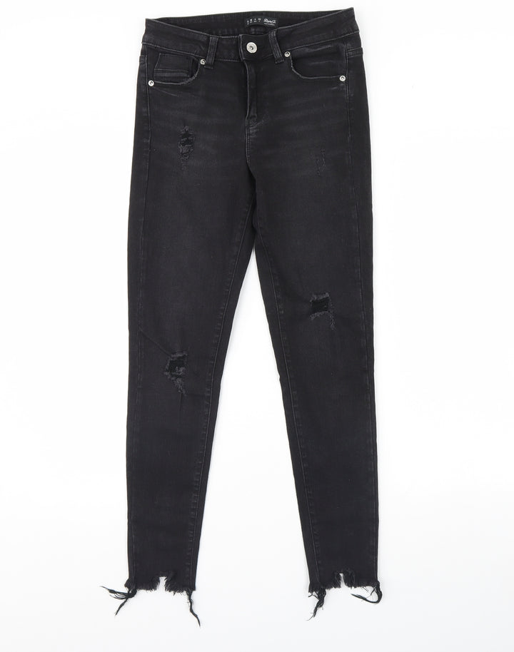 Denim & Co. Womens Blue Denim Skinny Jeans Size 8 L28 in