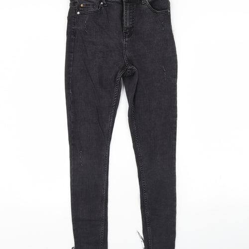 Denim & Co. Womens Black  Denim Skinny Jeans Size 12 L29 in