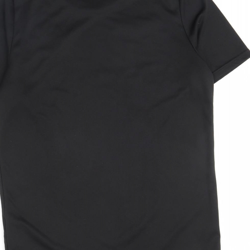 Macron Mens Black   Basic T-Shirt Size L  - Widnes FC