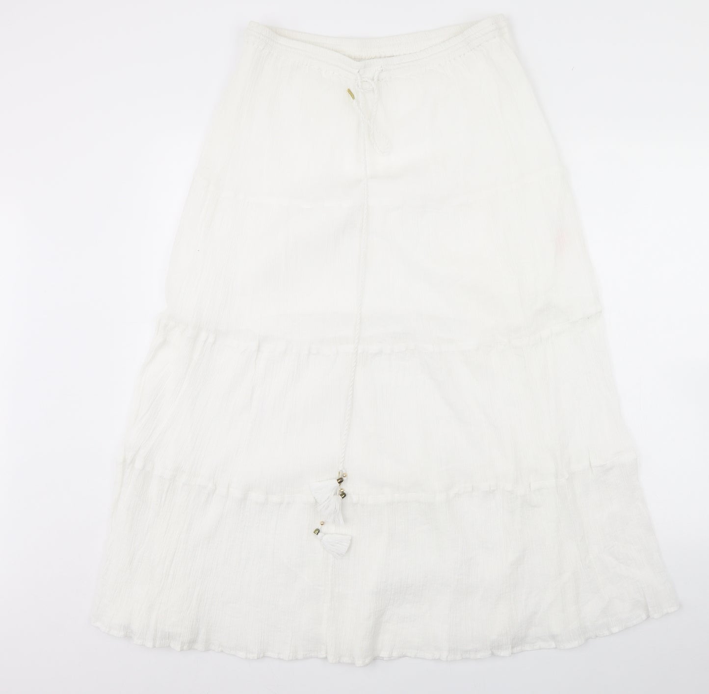 Monsoon Womens White   Flare Skirt Size M