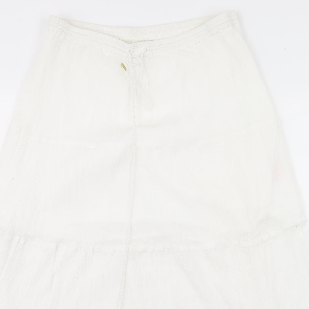 Monsoon Womens White   Flare Skirt Size M