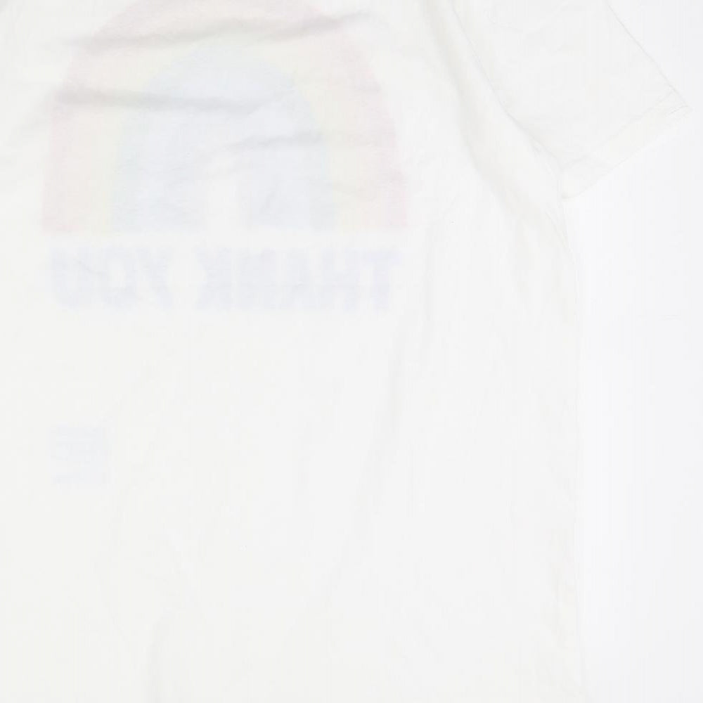 Preworn Womens White   Basic T-Shirt Size M  - NHS