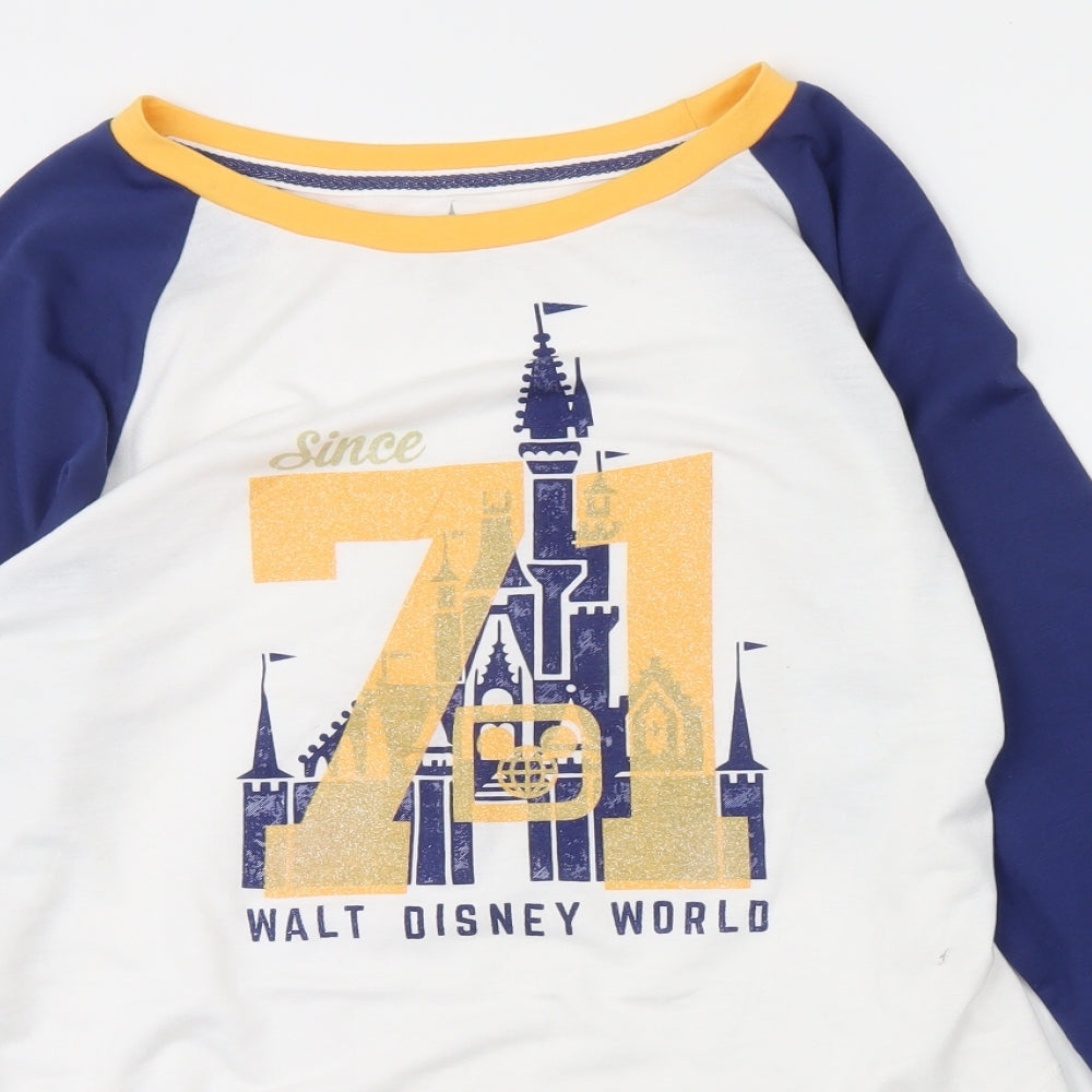 Disney Womens White   Basic T-Shirt Size L  - DISNEY