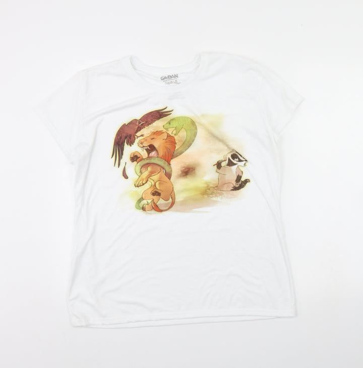 Gildan Womens White   Basic T-Shirt Size XL