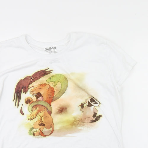 Gildan Womens White   Basic T-Shirt Size XL