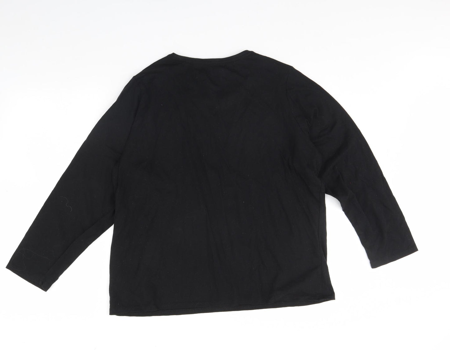 George Womens Black Solid  Cami Pyjama Top Size 20