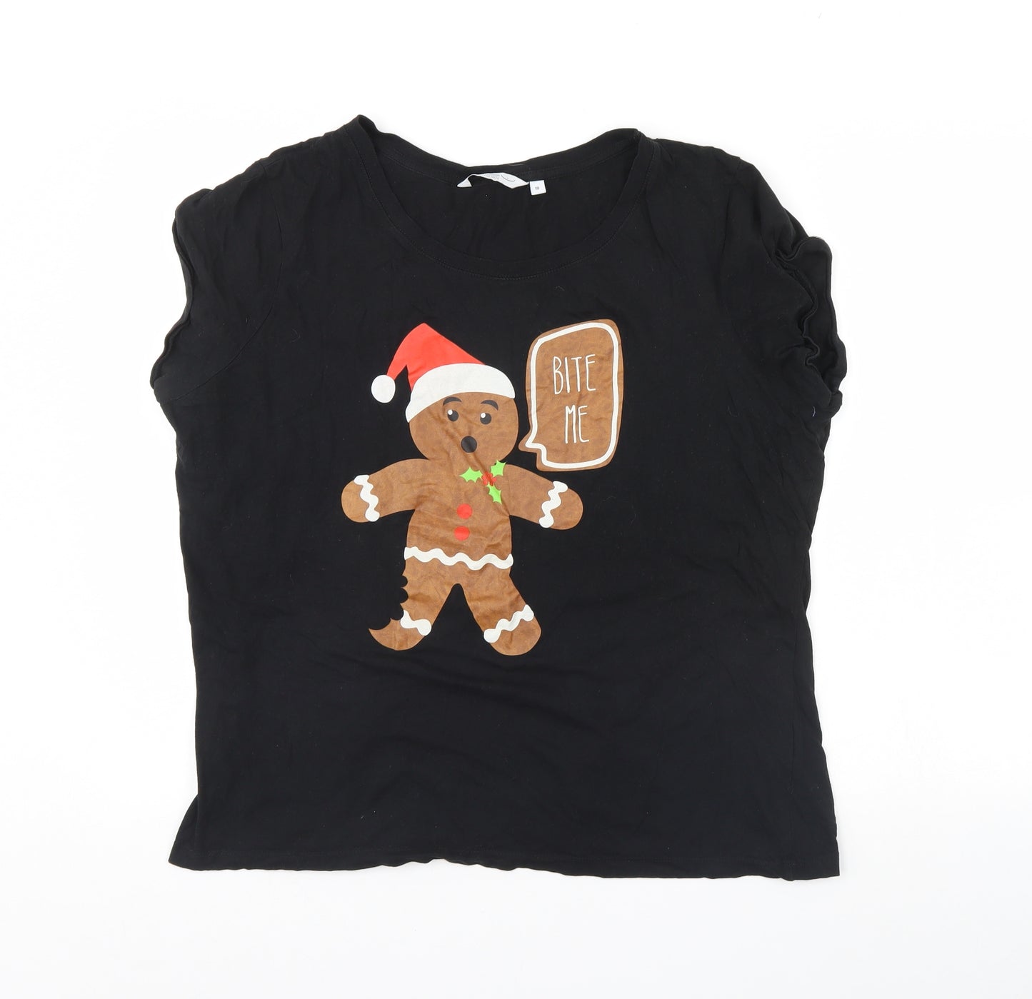 New Look Mens Black    T-Shirt Size 18  - christmas