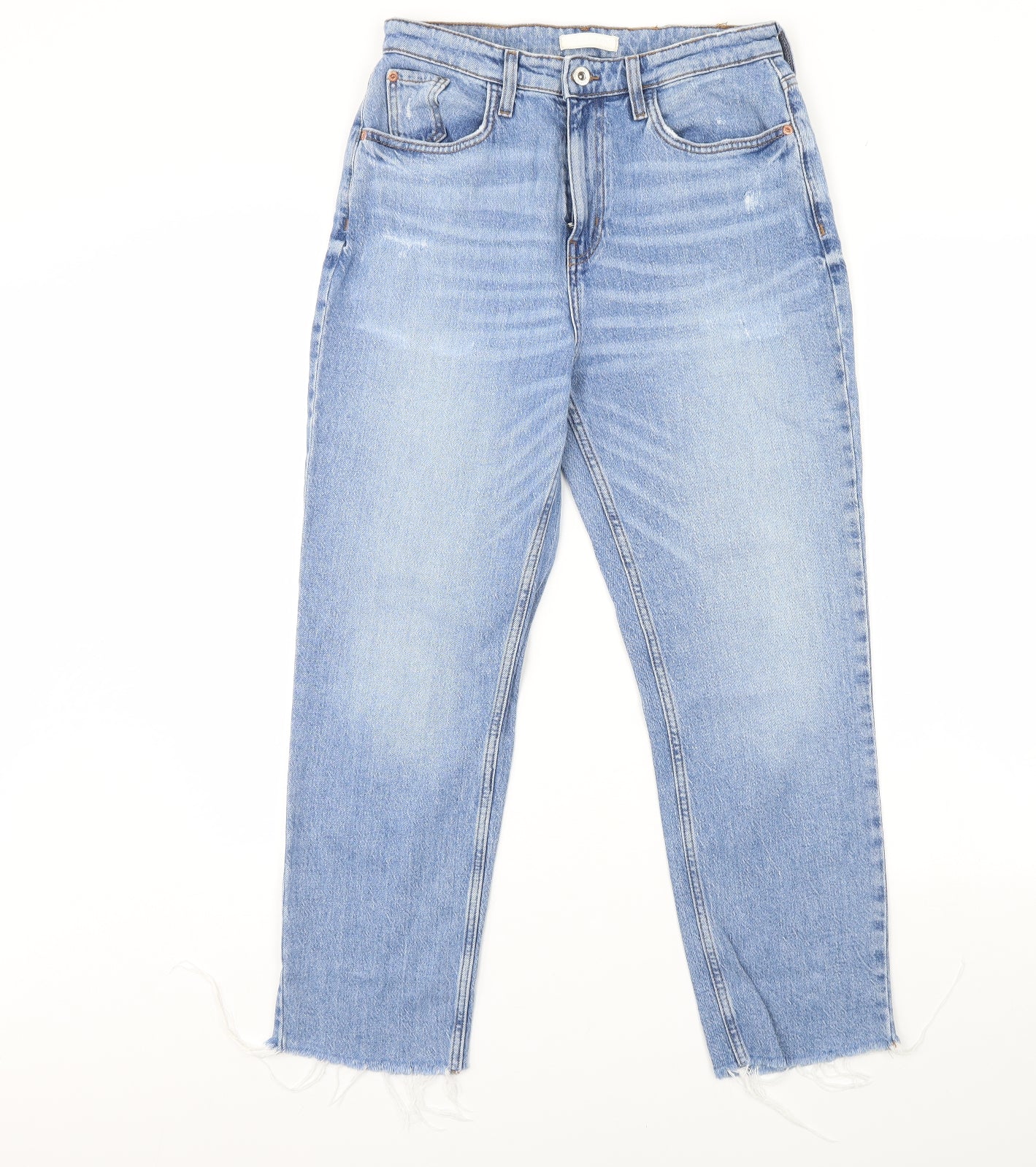 River Island Womens Blue  Denim Straight Jeans Size 12 L30 in