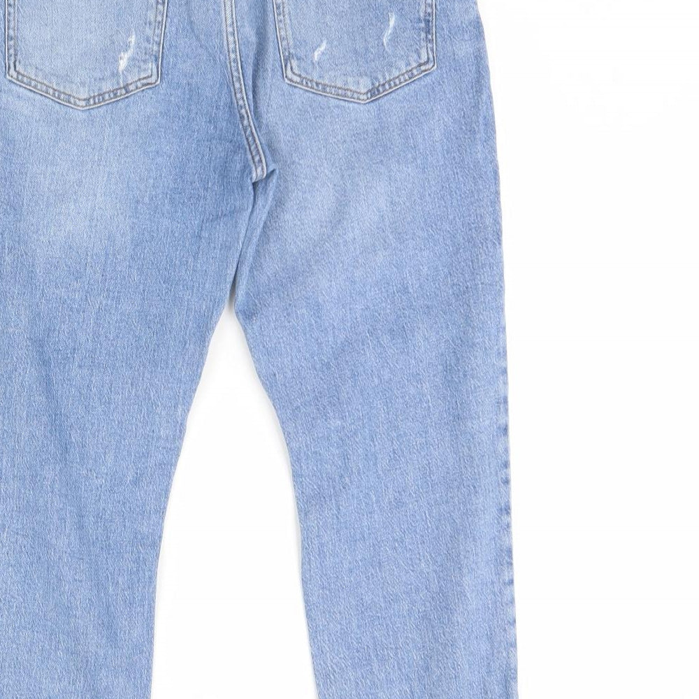 River Island Womens Blue  Denim Straight Jeans Size 12 L30 in