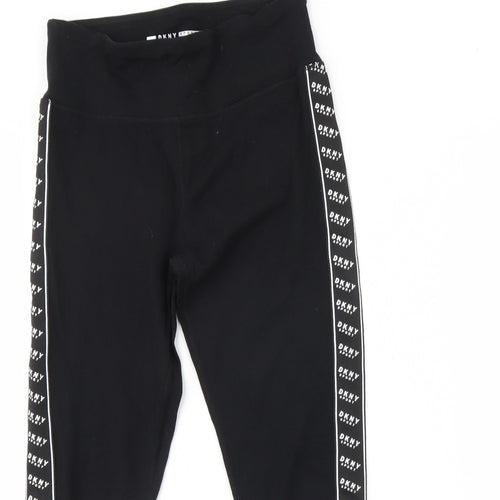 DKNY Womens Black   Compression Leggings Size M L24 in