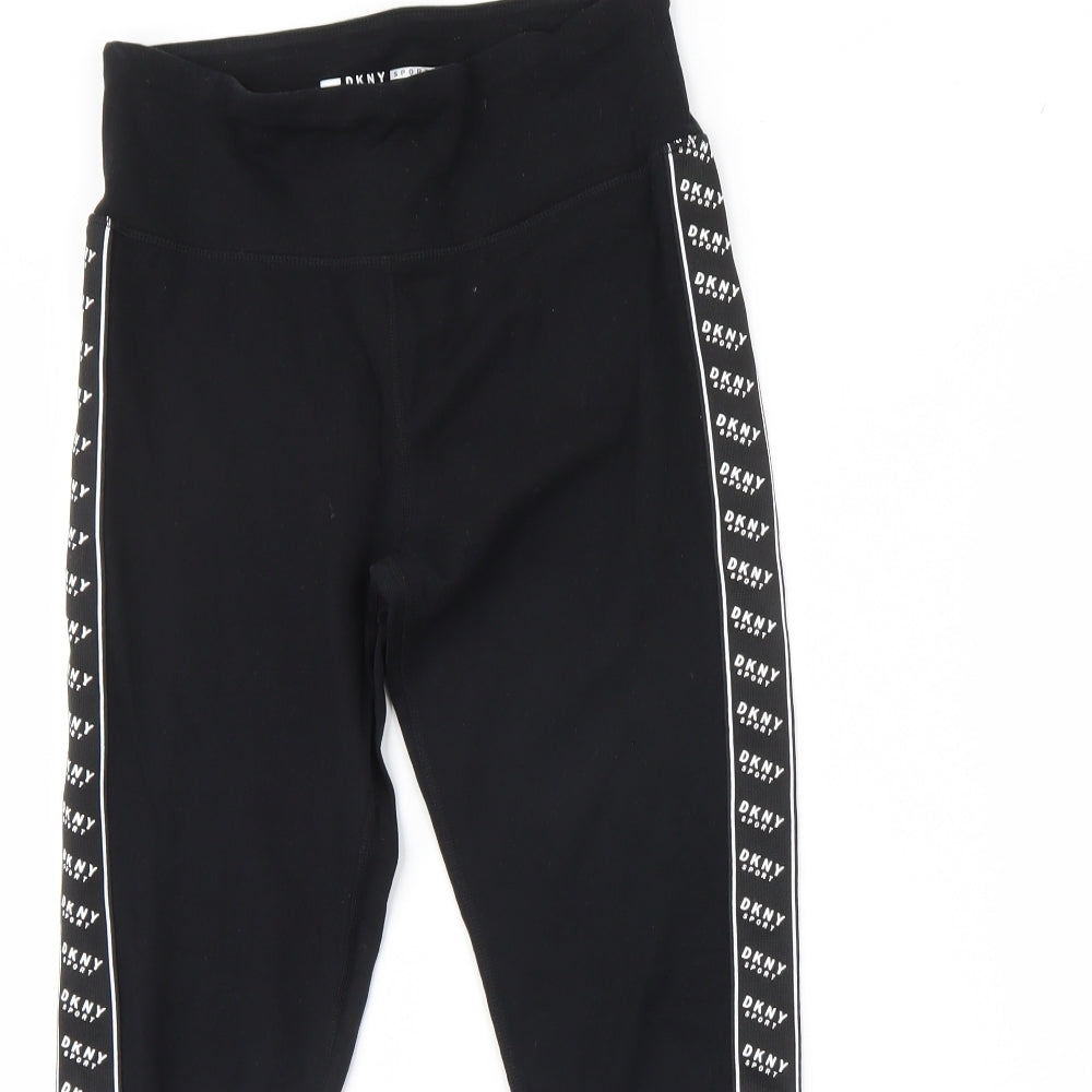 DKNY Womens Black   Compression Leggings Size M L24 in