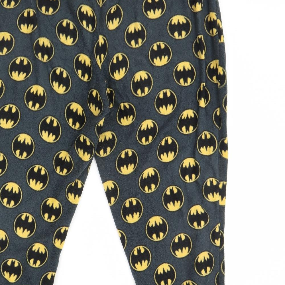 Batman Womens Black Solid Fleece Cami Pyjama Pants Size XL  - batman