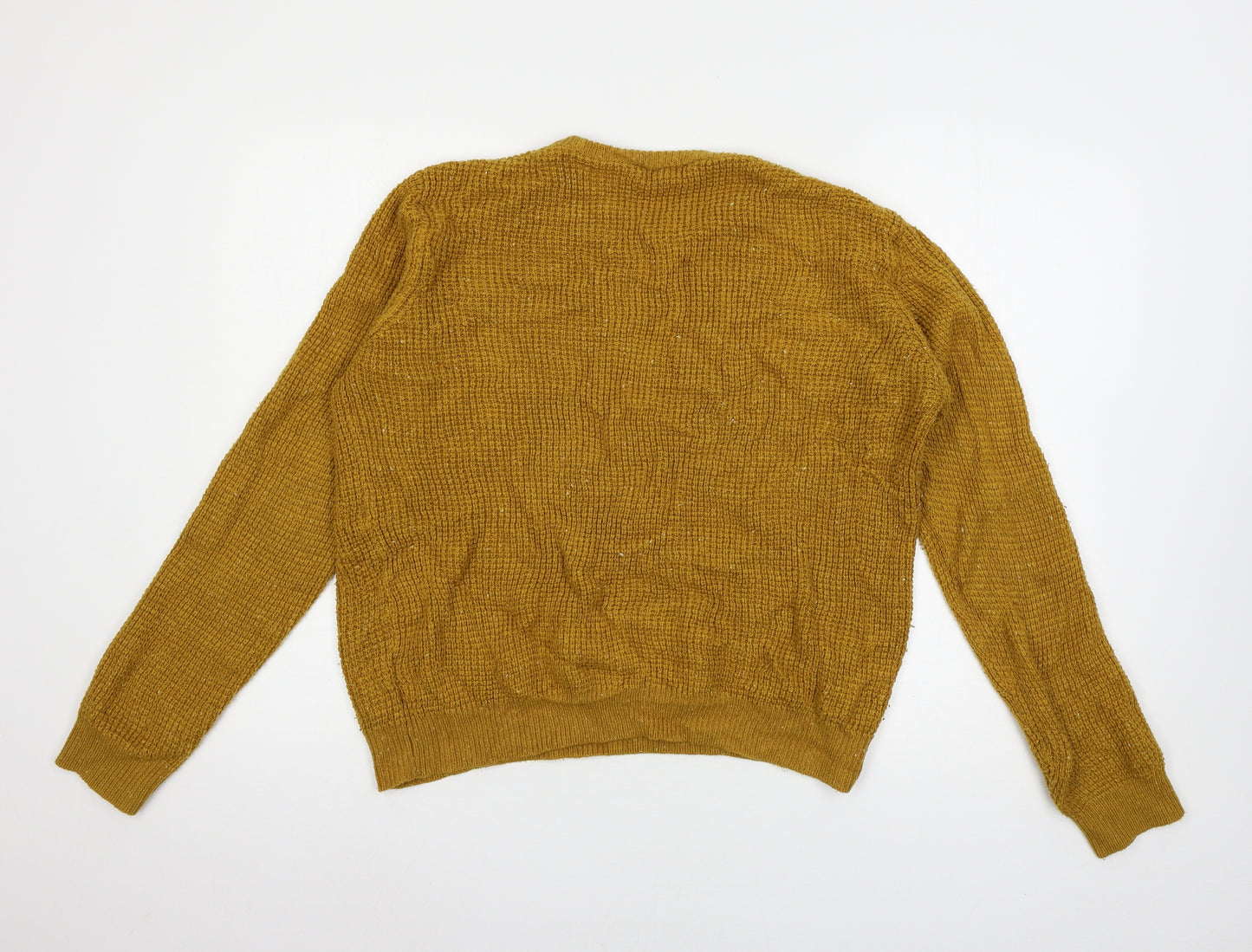 Cedar Wood State Womens Yellow  Knit Pullover Jumper Size L