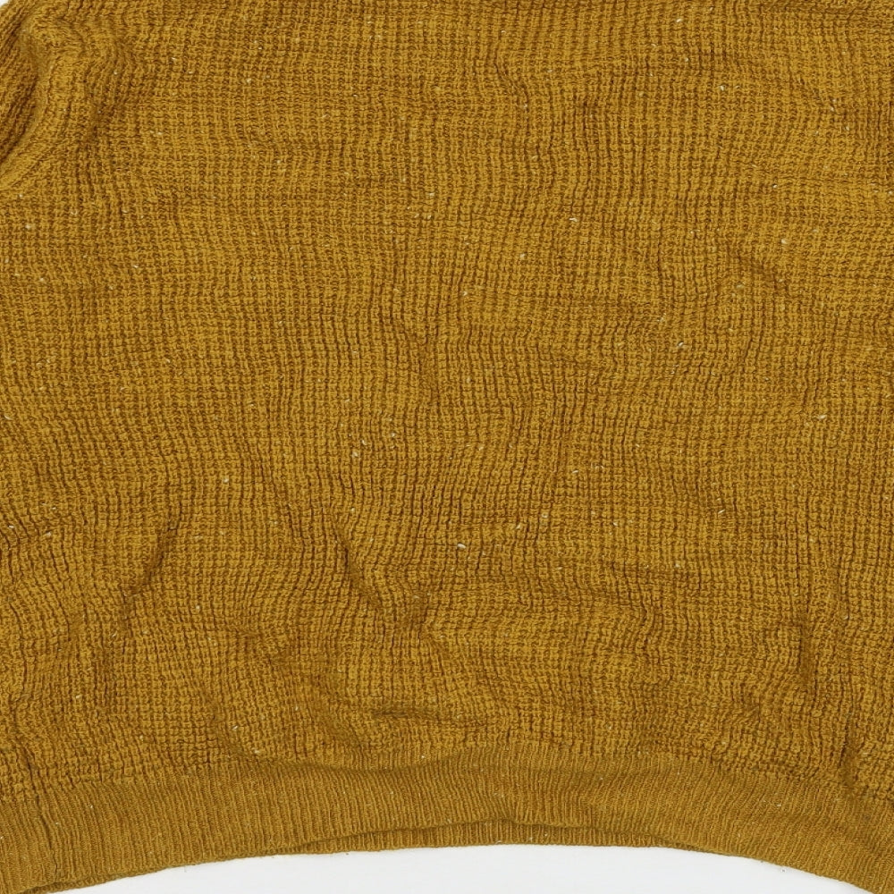 Cedar Wood State Womens Yellow  Knit Pullover Jumper Size L