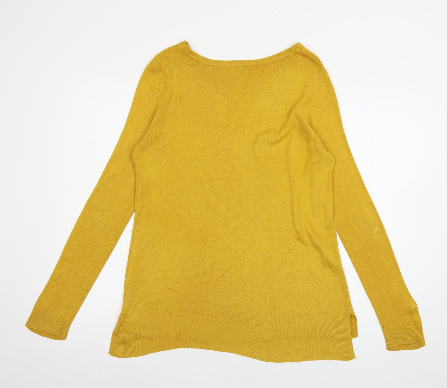 F&F Womens Yellow  Knit Pullover Jumper Size 12