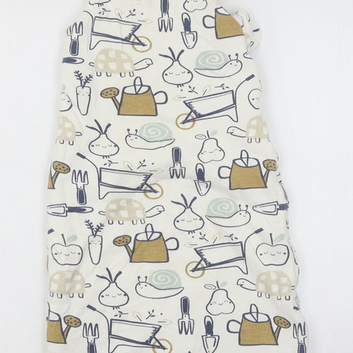 George Baby White Geometric Jersey Cami One Piece Size 12-18 Months  - Snail