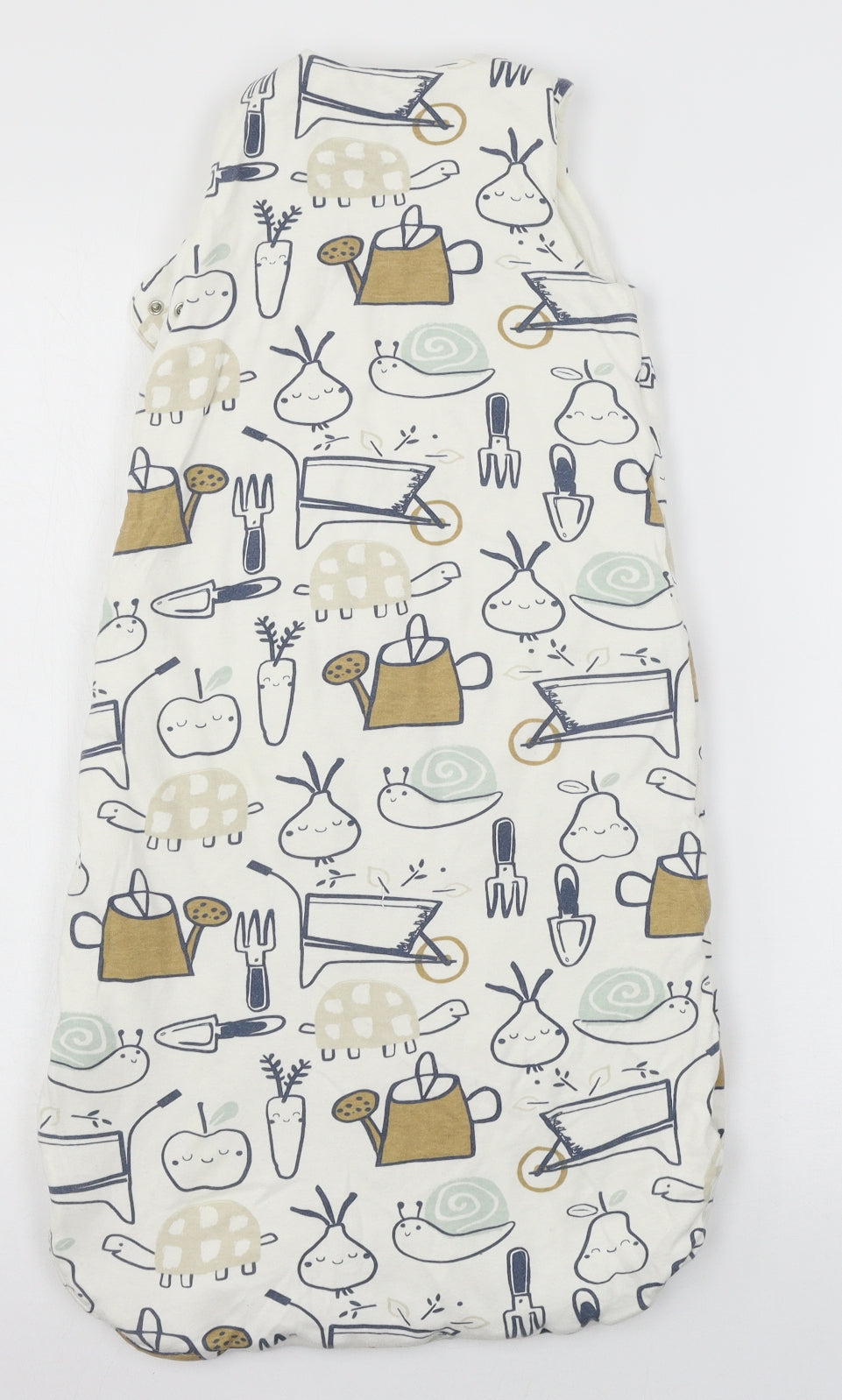 George Baby White Geometric Jersey Cami One Piece Size 12-18 Months  - Snail