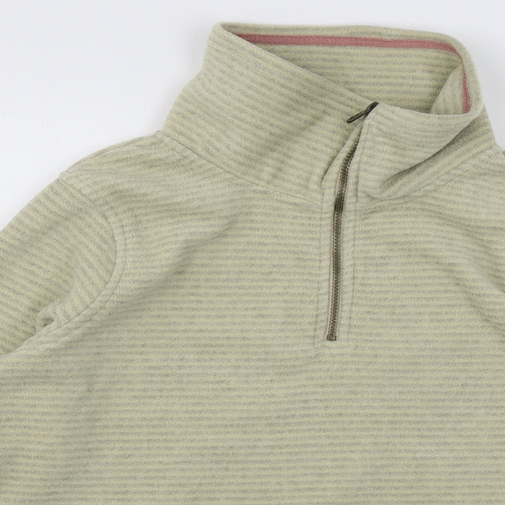 Regatta Womens Beige Striped Fleece Pullover Hoodie Size 16
