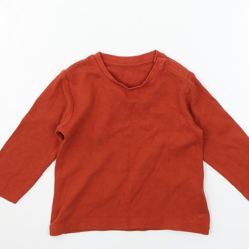 Marks and Spencer Boys Orange  Jersey Basic T-Shirt Size 12-18 Months